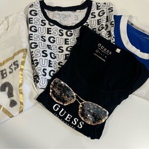 BUNDLE: GUESS Kids Tees in Black, White, and Blue